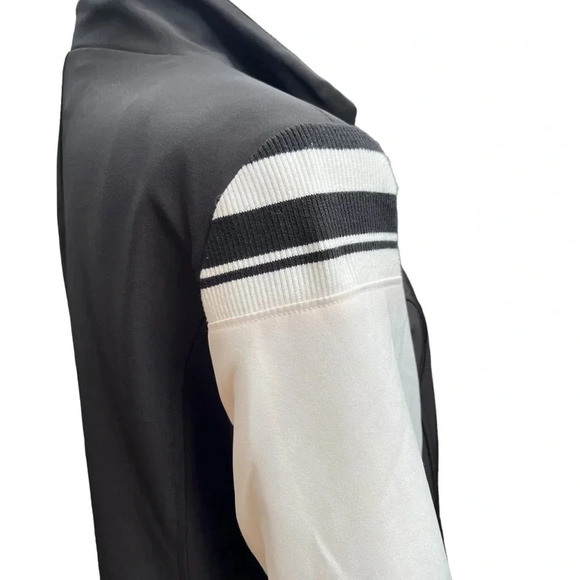 Azalea Wang NWOT Varsity-New Double Breasted Black and White Blazer Jacket SZ XL - Picture 9 of 13